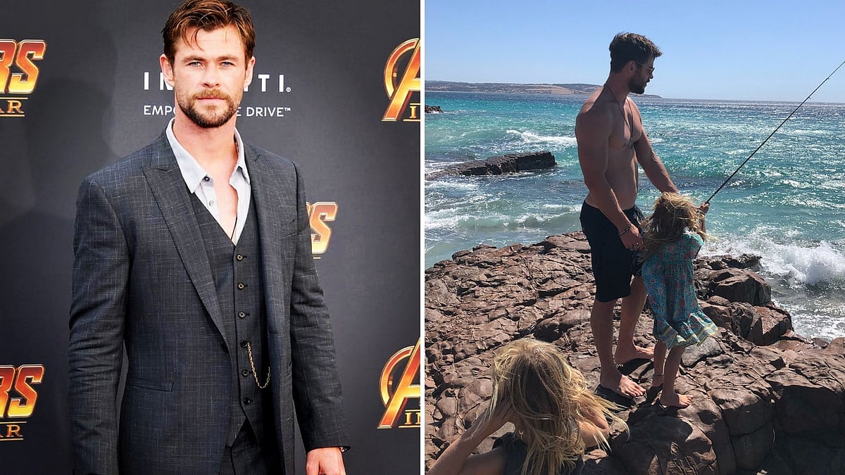 Chris Hemsworth and his daughter India.