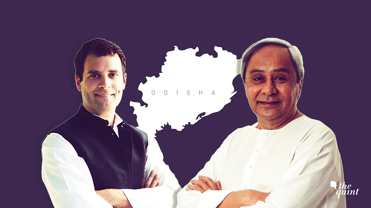 Rahul went all out against Naveen Patnaik at the public meeting in Bhubaneswar. 