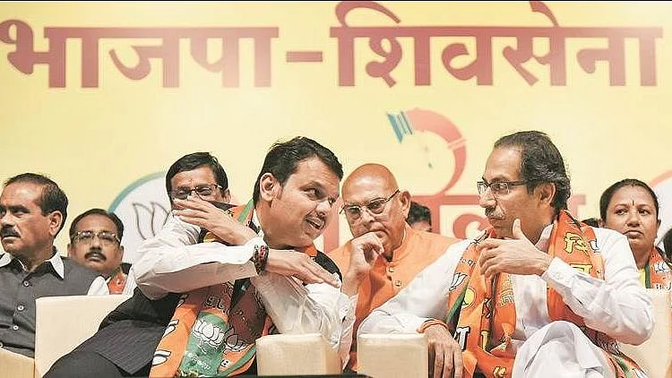 Devendra Fadnavis became the first serving chief minister of Maharashtra from outside the Shiv Sena to attend the event.