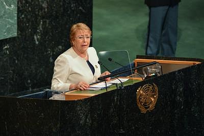Chilean President Michelle Bachelet. (Xinhua/Li Rui/IANS)