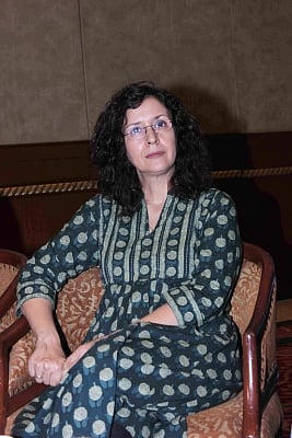 Mumbai: Actress Shernaz Patel during a media interaction and screening of short film, Interior Cafe - Night, in Mumbai on July 18, 2016. (Photo: IANS)