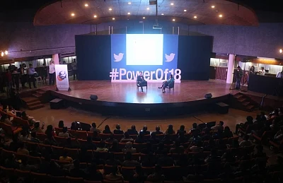 New Delhi: Twitter Co-founder and CEO Jack Dorsey addresses the students of IIT Delhi at the launch of a "youth initiative", on Nov 12, 2018. (Photo: IANS)