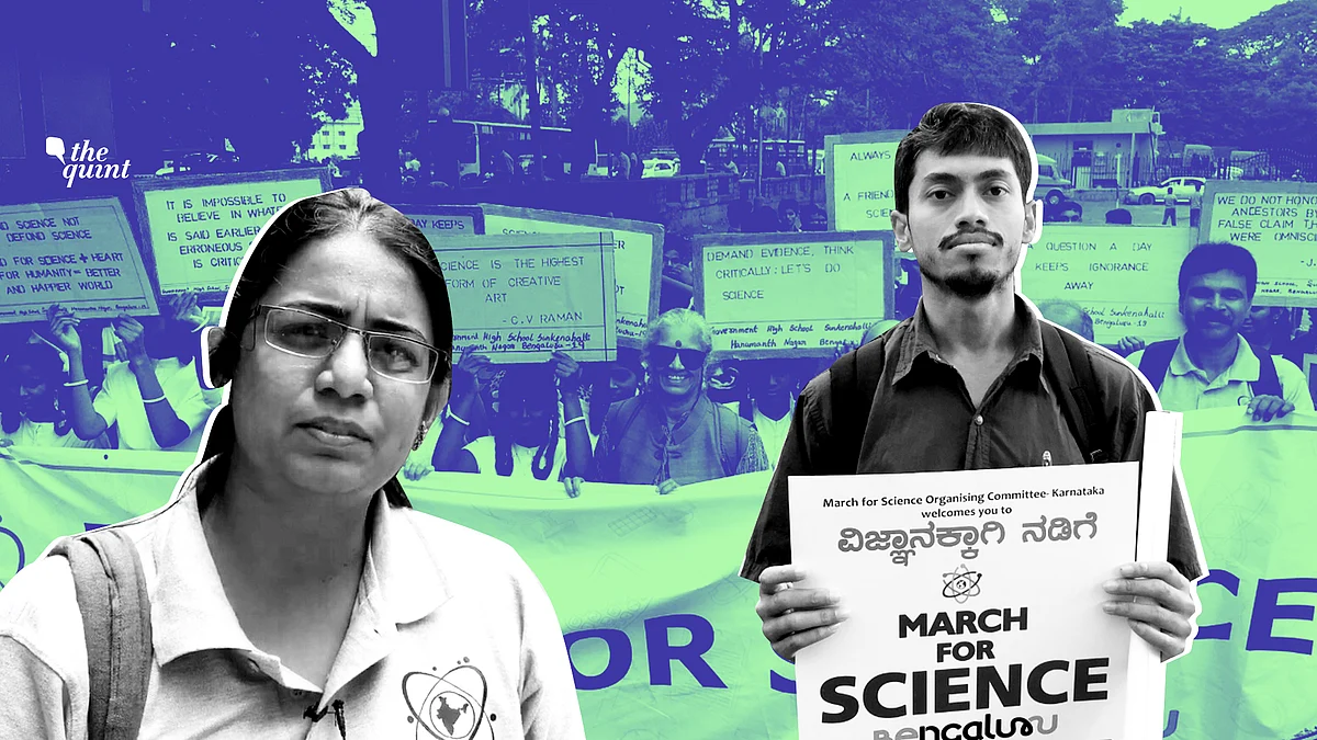 Scientists, scholars and professors from different backgrounds gathered to March for Science in Bengaluru on 10 August 2019.