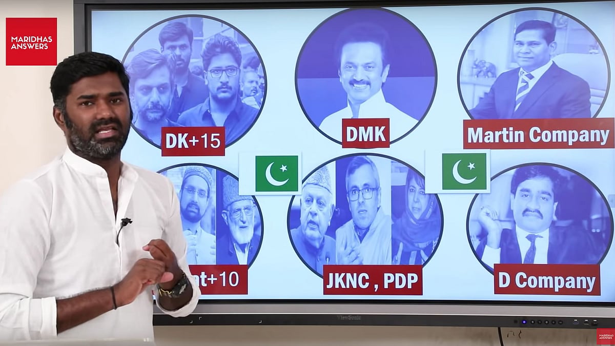 DMK has filed a complaint demanding action against YouTuber Maridhas for spreading false information about their party.