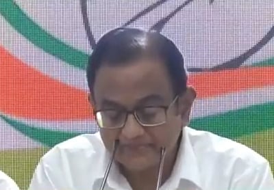 New Delhi: Congress leader P. Chidambaram addresses a press conference in New Delhi on Aug 21, 2019. (Photo: IANS)