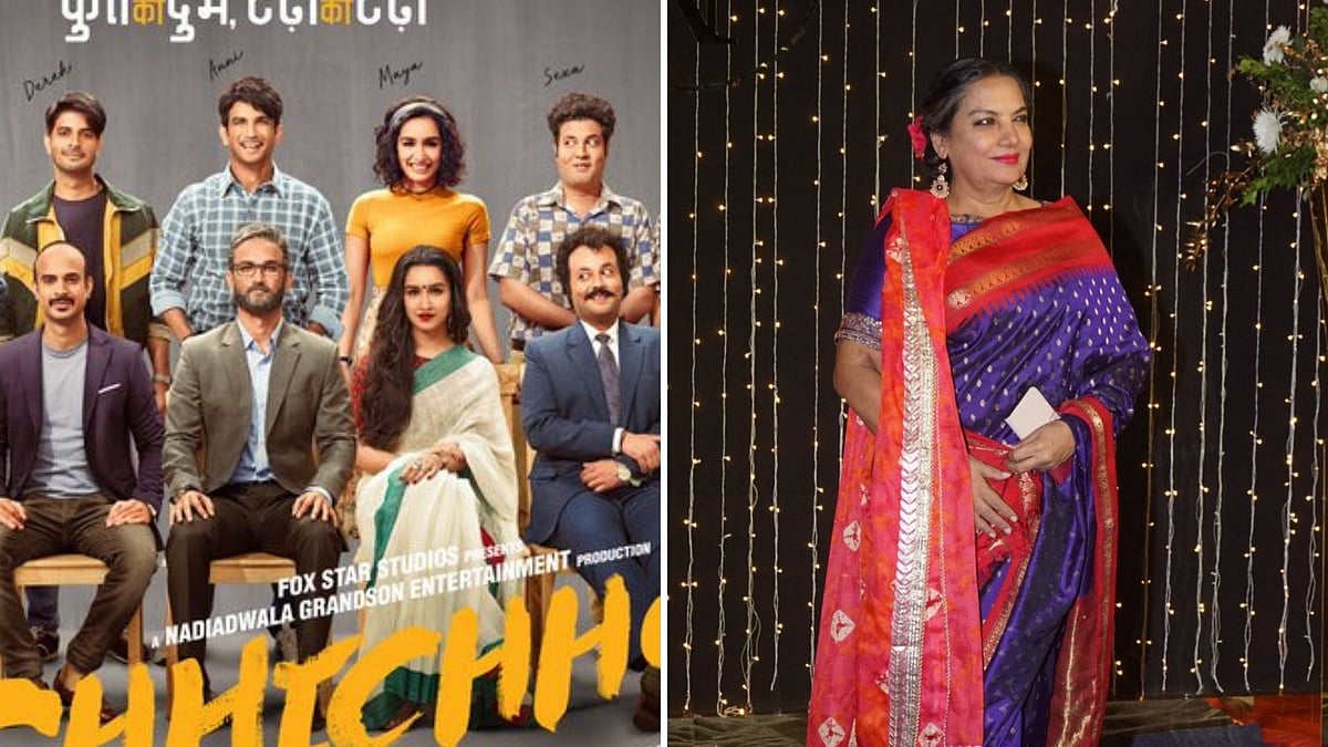 A poster for <i>Chhichhore; </i>Shabana Azmi at an event in Mumbai.