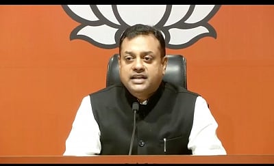 New Delhi: BJP leader Sambit Patra addresses a press conference at the party