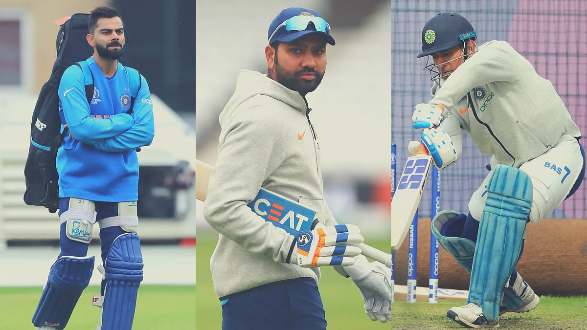 From left: Virat Kohli, Rohit Sharma and MS Dhoni.