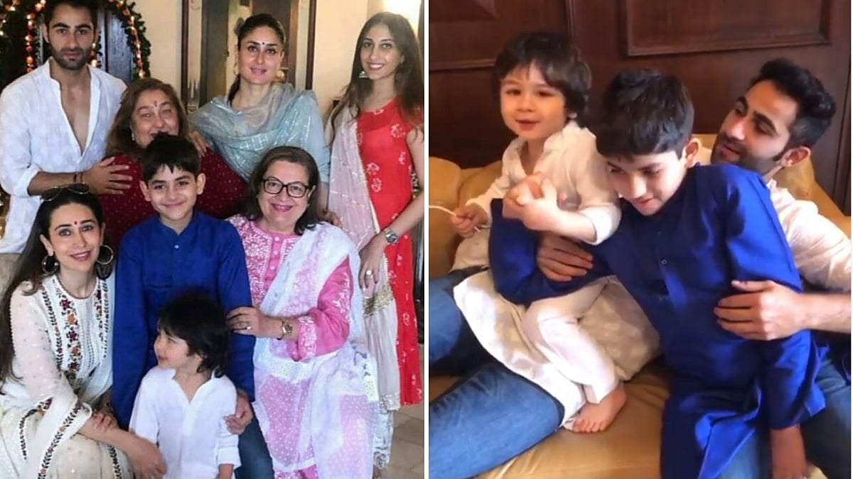 Taimur Ali Khan spotted at family’s Ganpati celebration.