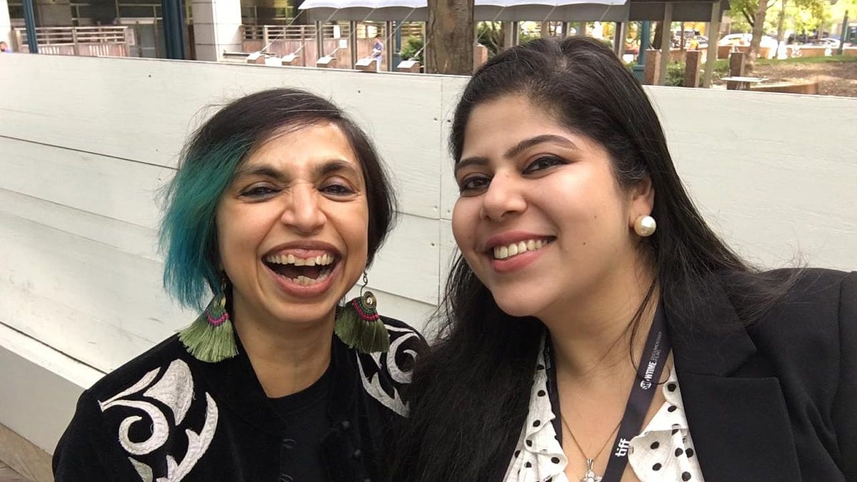 Shonali Bose, the director of <i>The Sky is Pink, </i>with Stutee Ghosh.