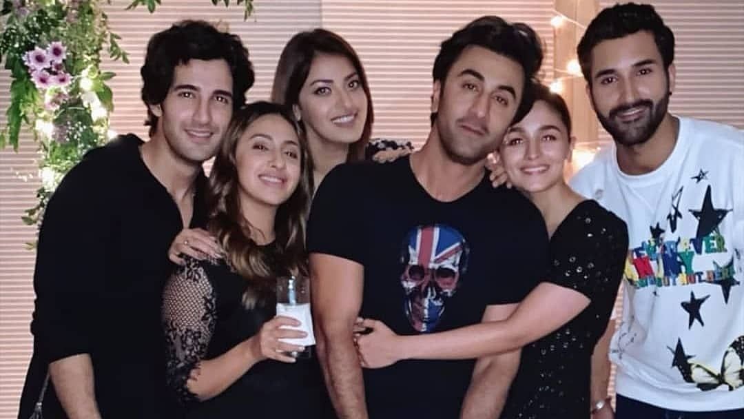 Ranbir Kapoor at Alia Bhatt’s friend Akansha Ranjan Kapoor’s birthday bash.