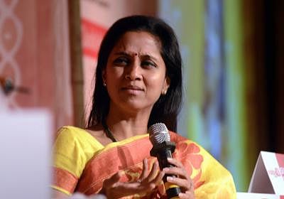NCP Party leader Supriya Sule during the `Panchayat Aaj Tak` a programme organised by Aaj Tak in Mumbai on Sept 13, 2014. A political conclave with political leaders, bureaucrats, decision makers , Ministers and MPs, where they`ll discuss, talk and debate on upcoming General Election and issues in current politics. (Photo: Sandeep Mahankal/IANS)
