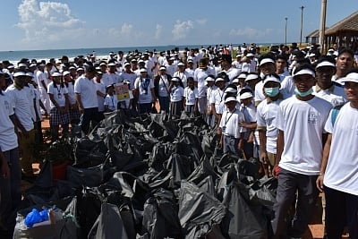 New Delhi: The Indian Coast Guard conducted a massive beach clean-up drive along the coastline of the country on Sep 21 on the occasion of International Coastal Cleanup Day. The International Coastal Cleanup Day is observed on the third Saturday of every September as per the mandate of the United Nations Environment Programme. (Photo: IANS/ICG)
