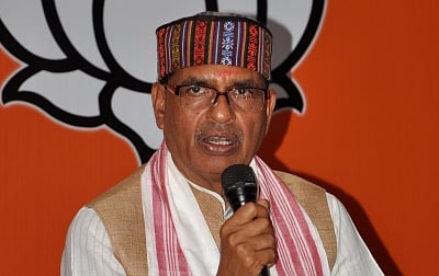 Guwahati: BJP National Vice President Shivraj Singh Chouhan addresses a press conference, in Guwahati on Aug 2, 2019. (Photo: IANS)