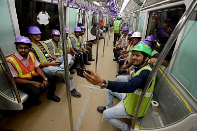 KMRCL suspends tunnelling work of East-West Metro. (Photo: Kuntal Chakrabarty/IANS)