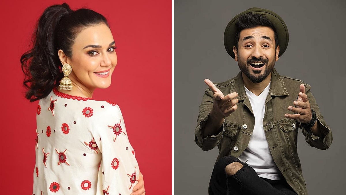 Preity Zinta (L); Vir Das (R)