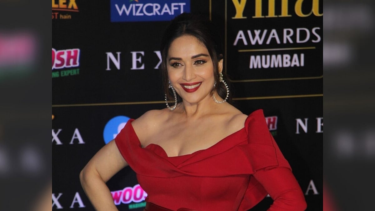 Madhuri Dixit at the IFFA awards 2019.