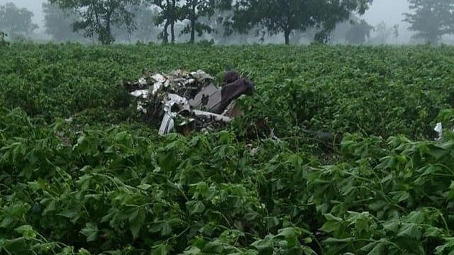 A resident of the village said it was raining heavily when the trainer aircraft crashed. 