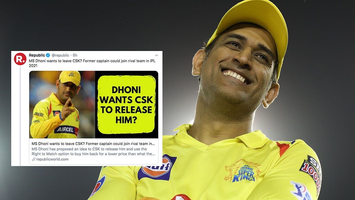 Chennai Super Kings’ Twitter handle handled RepublicTV’s report about MS Dhoni IPL plans with class.