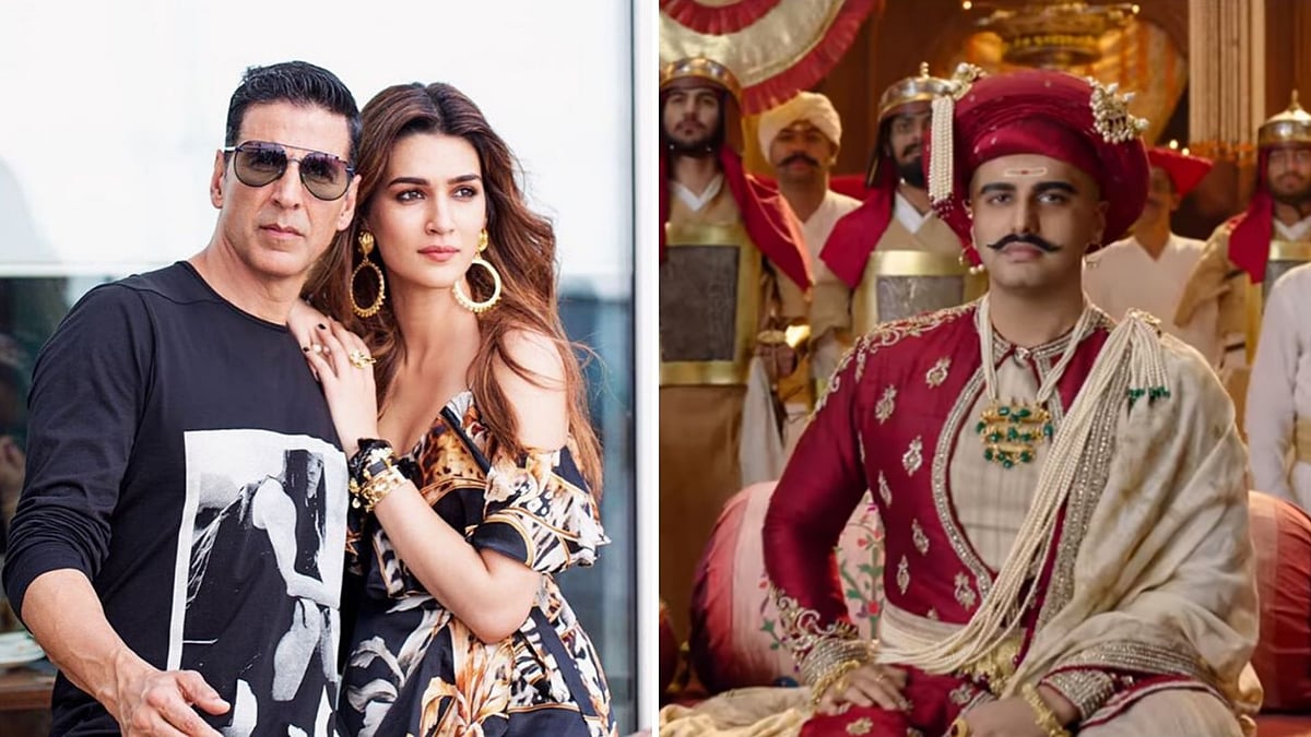 Kriti Sanon and Akshay Kumar; a still from <i>Panipat</i>.
