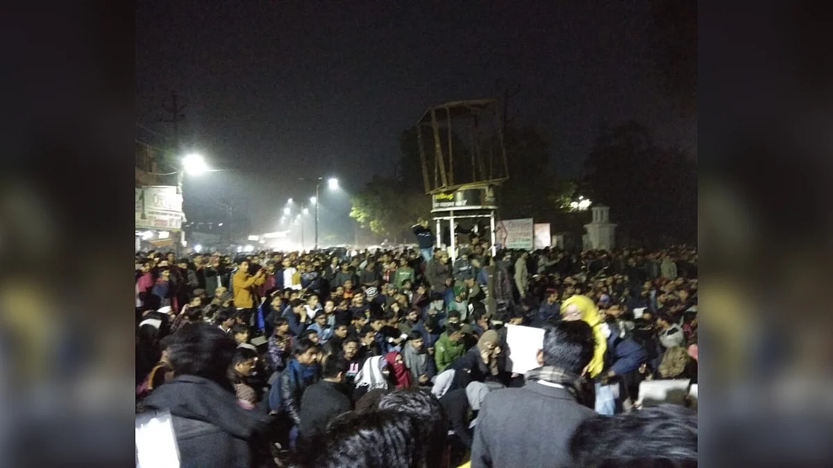 Students protested outside the varsity campus, seeking immediate release of those detained.
