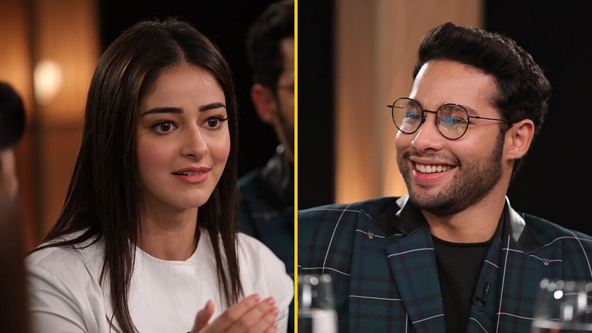 Ananya Panday and Siddhant Chaturvedi at the Newcomers Roundtable 2019, hosted by Rajeev Masand.&nbsp;
