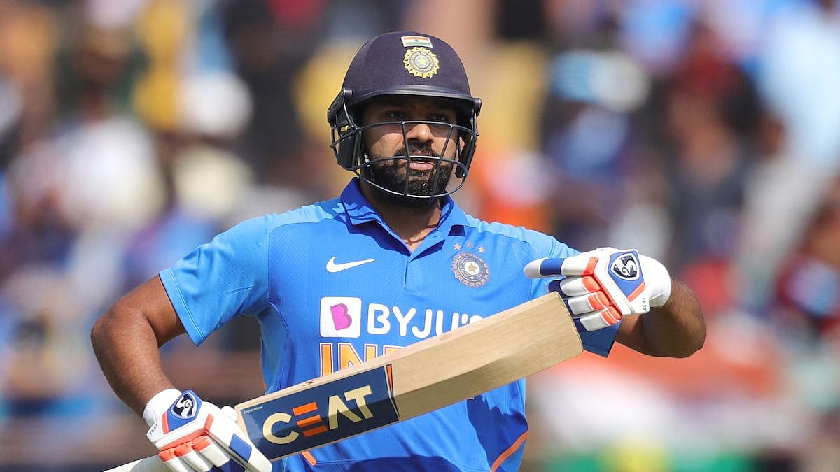 KL Rahul had walked out with his kit first while Rohit stayed back searching for his abdomen guard.