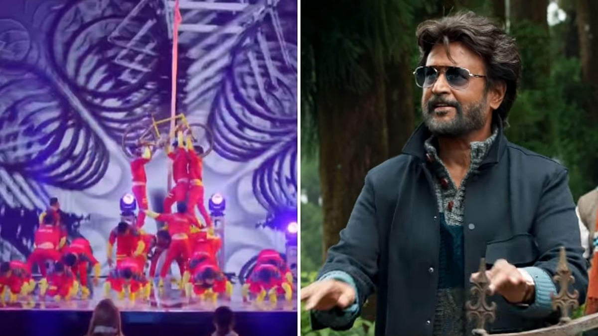 The dance group performs to Rajinikanth song.