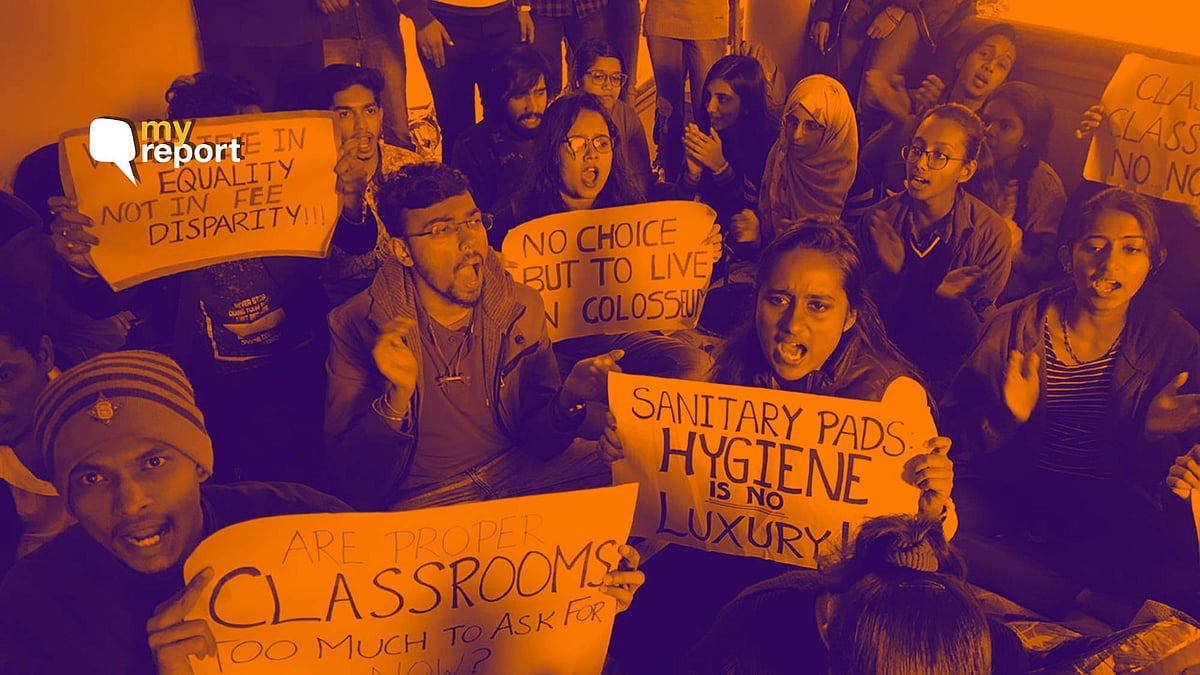 Students of Lucknow’s English and Foreign Languages University (EFLU) have been staging a protest against the lack of proper infrastructure at campus. 