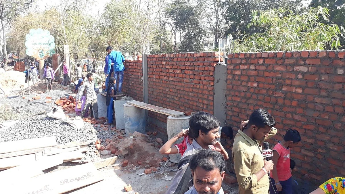The city’s mayor, Bijal Patel, denied any knowledge about the construction of such a wall.