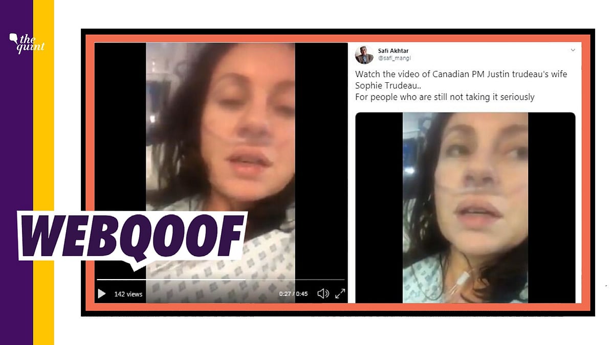 Sophie Trudeau tested positive for coronavirus on 12 March.