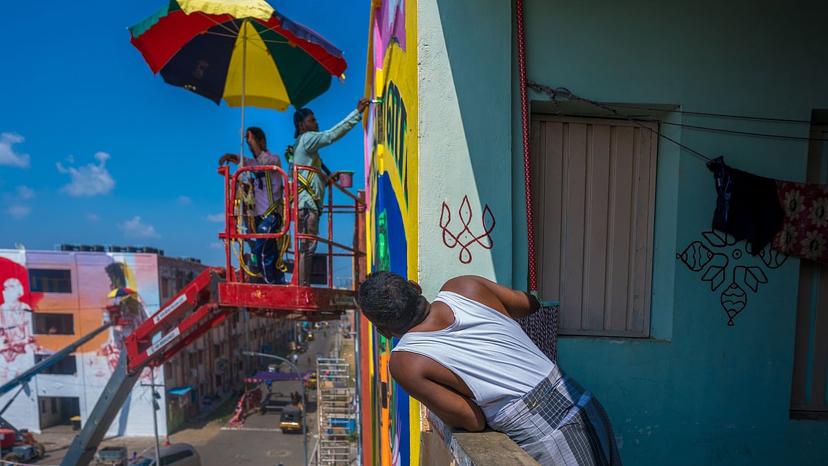 Kannagi Nagar, a colony built by the Tamil Nadu government as a resettlement area, has been given a facelift.