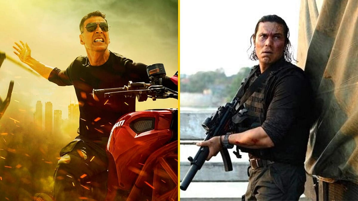 Akshay Kumar in a poster for <i>Sooryavanshi</i>; Randeep Hooda makes his Hollywood debut in <i>Extraction</i>.