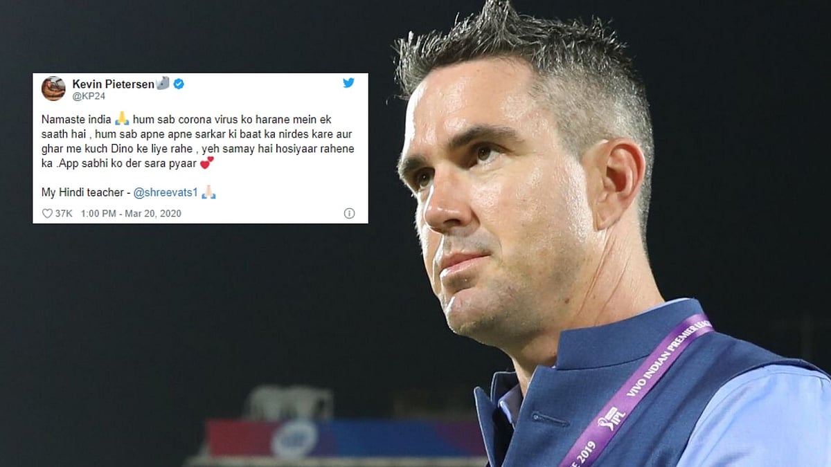 Kevin Pietersen credited Indian wicketkeeper Sreevats Goswami, who was his former RCB teammate, for teaching him Hindi.