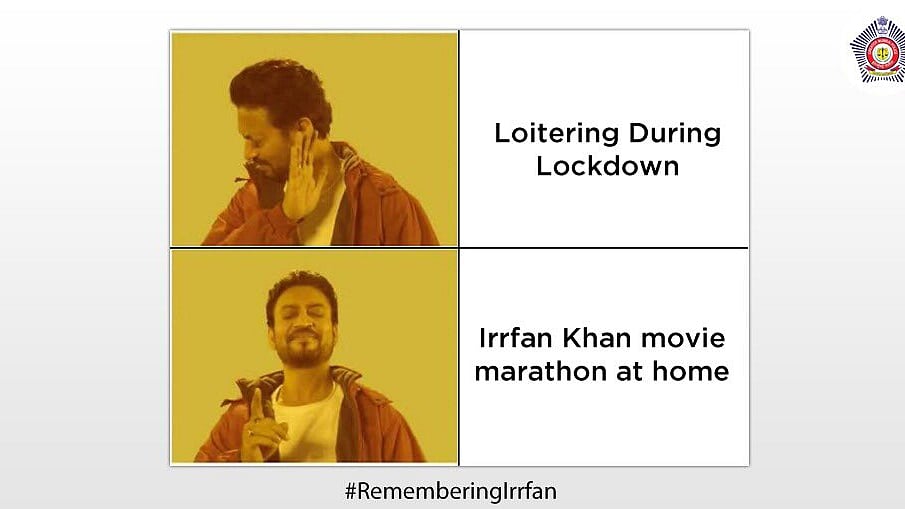 Mumbai Police’s special tribute to Irrfan Khan.