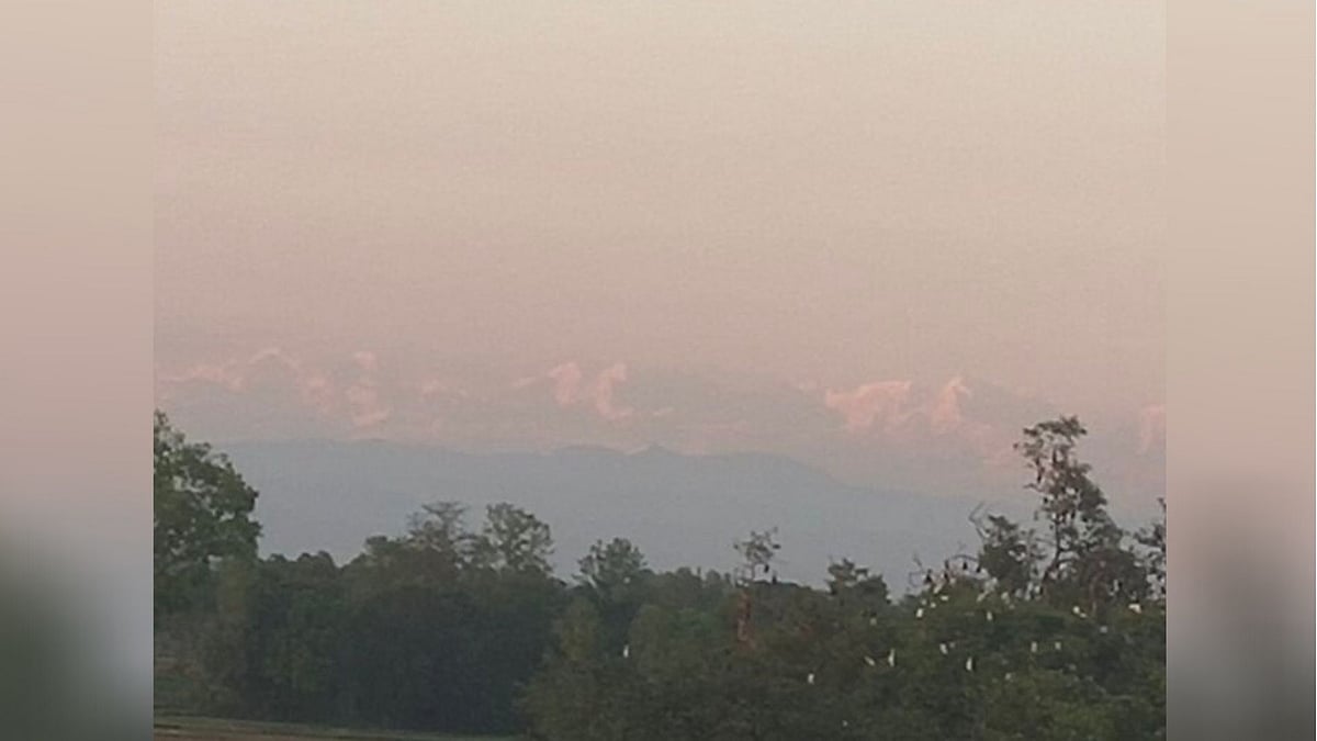 The Himalayas as spotted by a social media user in Bihar.