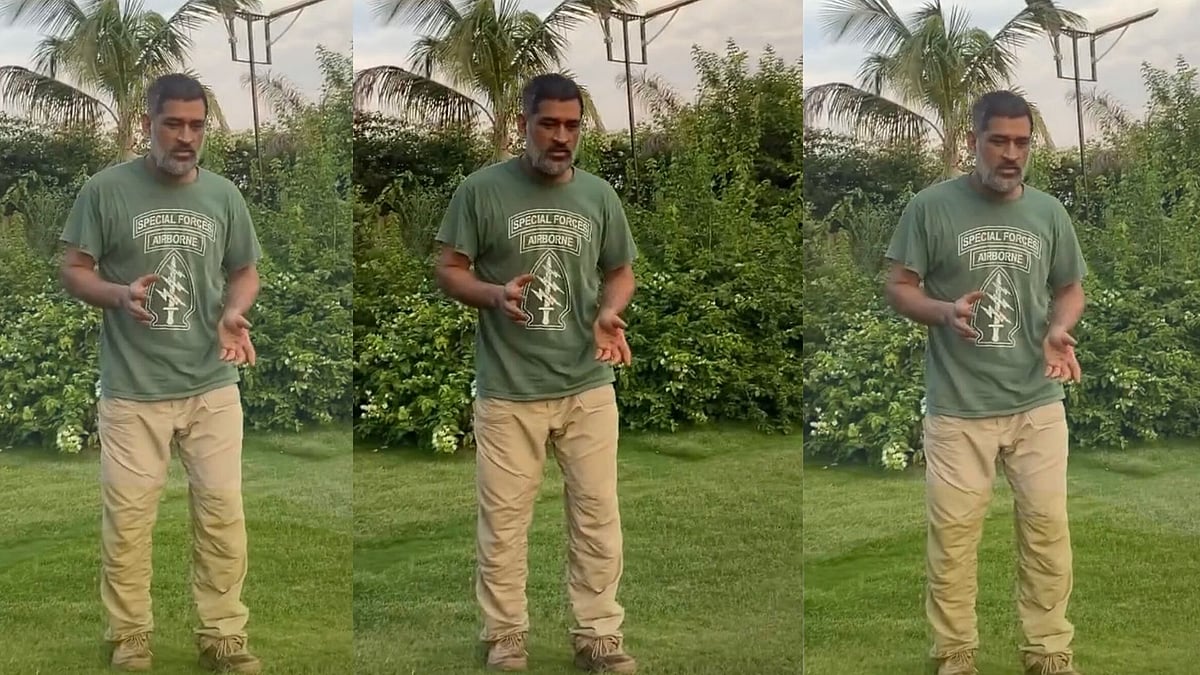 A new picture of MS Dhoni has emerged on social media where he’s seen with a white beard, leaving fans surprised.