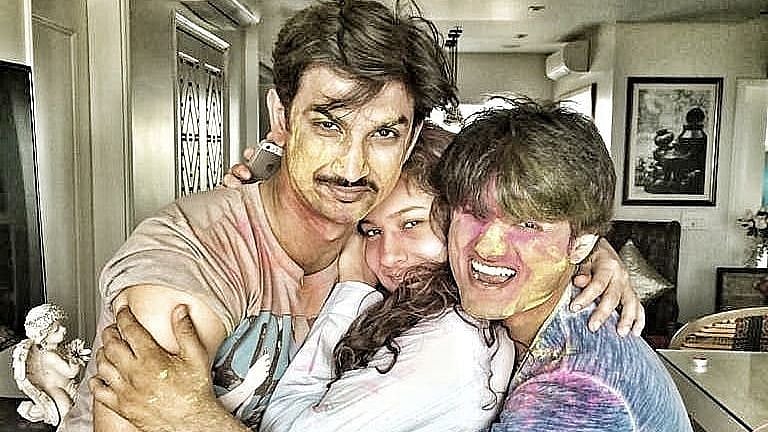 Sushant Singh Rajput with Ankita Lokhande and Sandip Ssingh. 