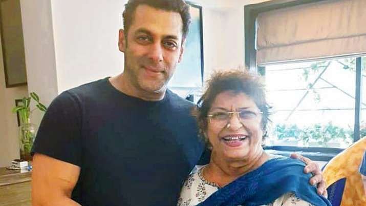 Salman Khan with Saroj Khan