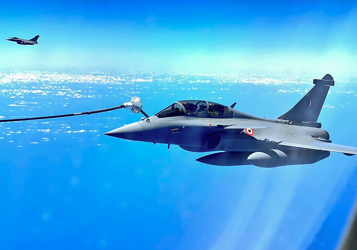 Images of the the Rafale fighter jets being refuelled mid-air, en route Ambala have also emerged.