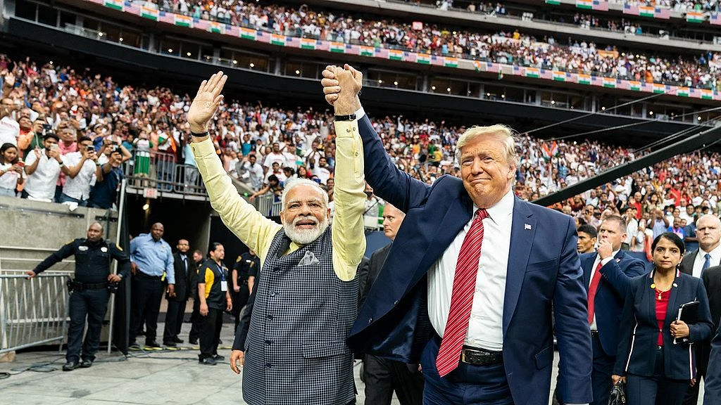 <div class="paragraphs"><p>A file photo of PM Modi and US President Donald Trump at the ‘Howdy Modi’ event in Houston, Texas.</p></div>