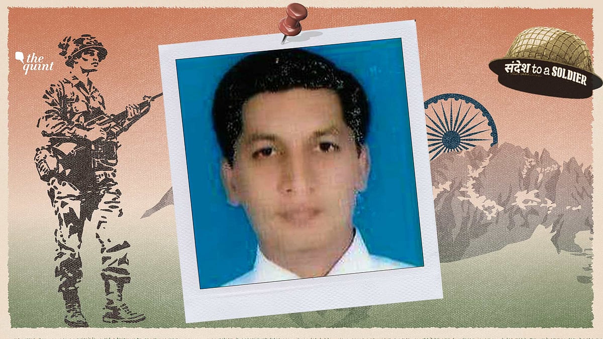 Aditya Dubey from Rajasthan sends his sandesh to a soldier.