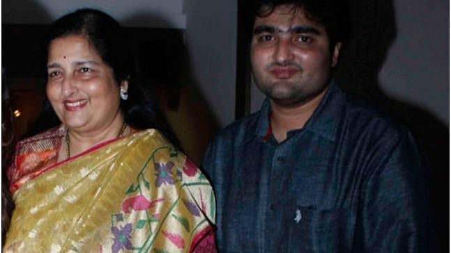 Playback singer Anuradha Paudwal with son Aditya.