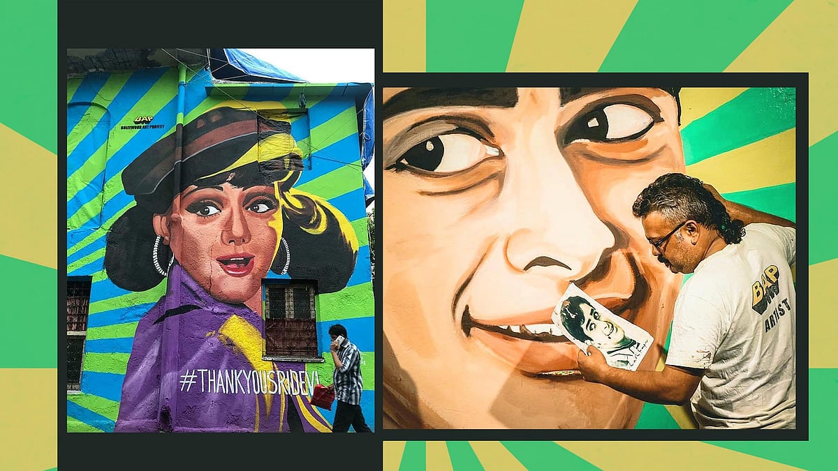 A glimpse of Mumbai's Bollywood Art Project.