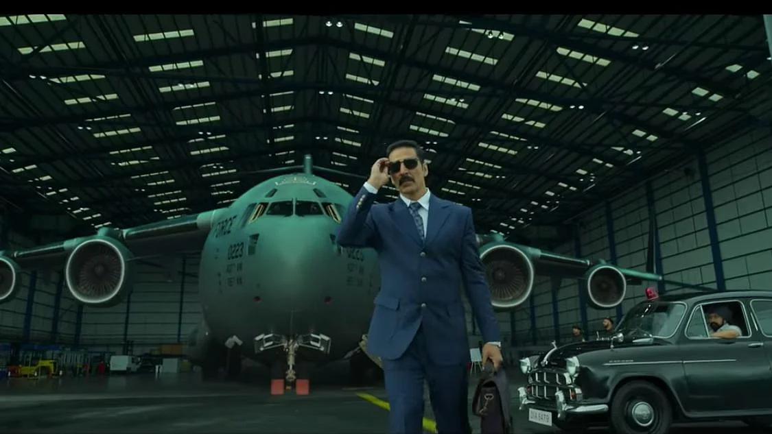 Akshay Kumar in a still from BellBottom.