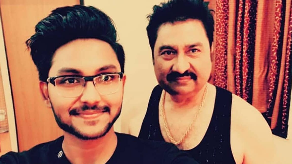 Kumar Sanu with his son Jaan.