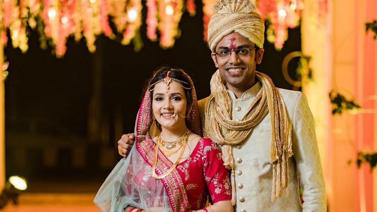 Newly weds Sulagna Panigrahi and Biswa Kalyan Rath.