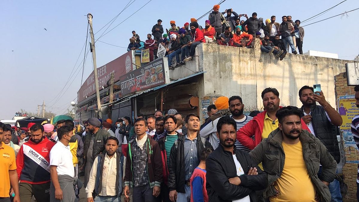 Farmers protest at Tikri Border.