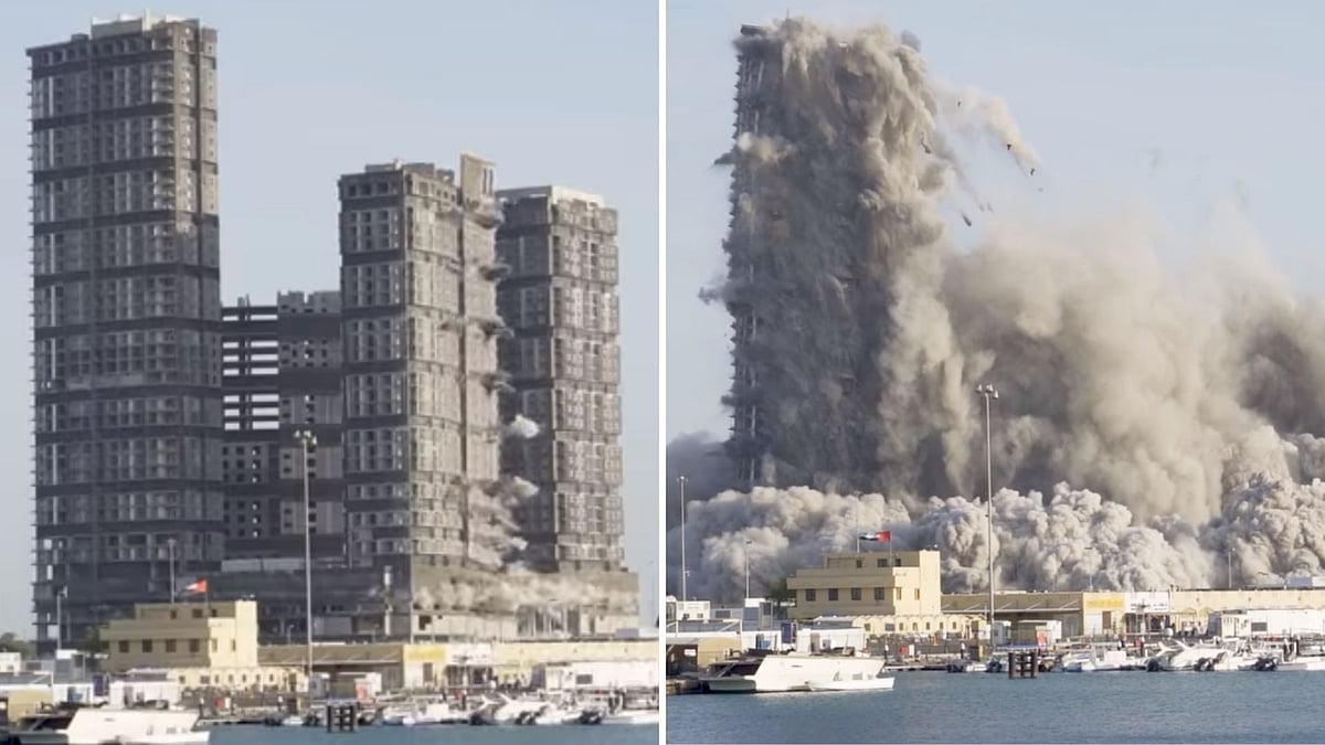 Abu Dhabi Building Demolished in 10 seconds, Sets Guinness Record