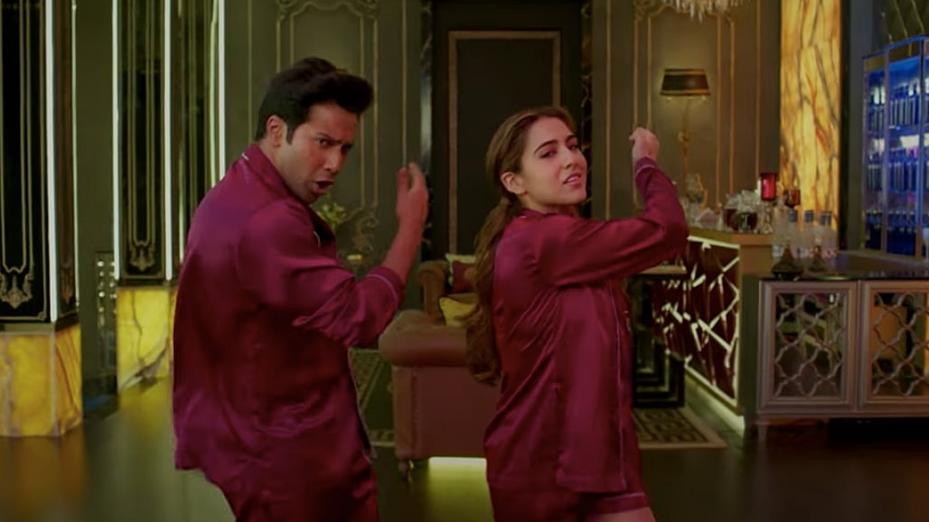 Varun Dhawan and Sara Ali Khan in a still from Husnn Hai Suhaana.